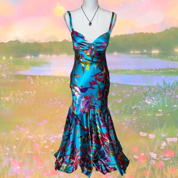 Tropical Hawaiian formal prom dress - Picture 1 of 6